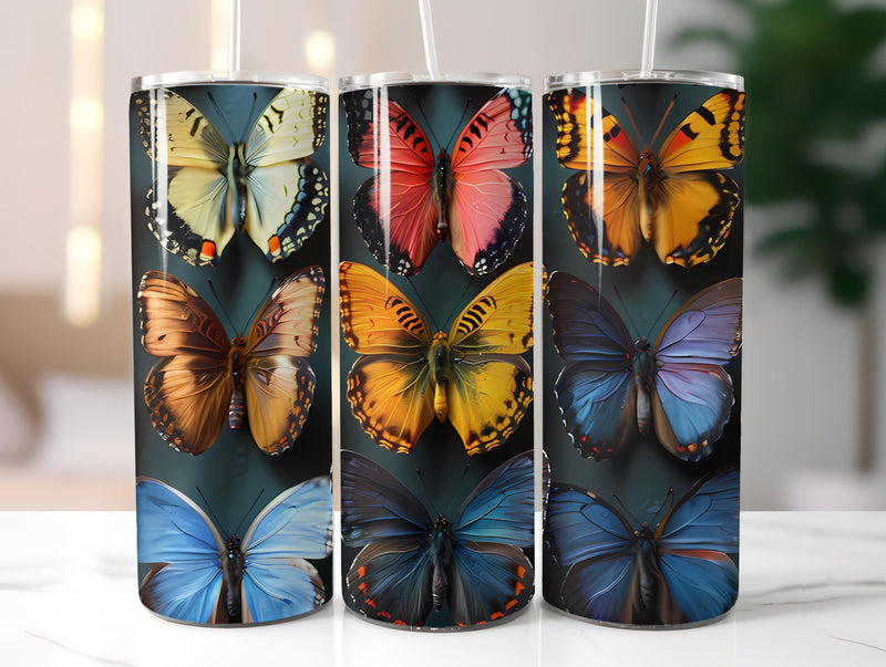 Butterfly Gardens 3 Tumbler Wrap - CraftNest - Digital Crafting and Art