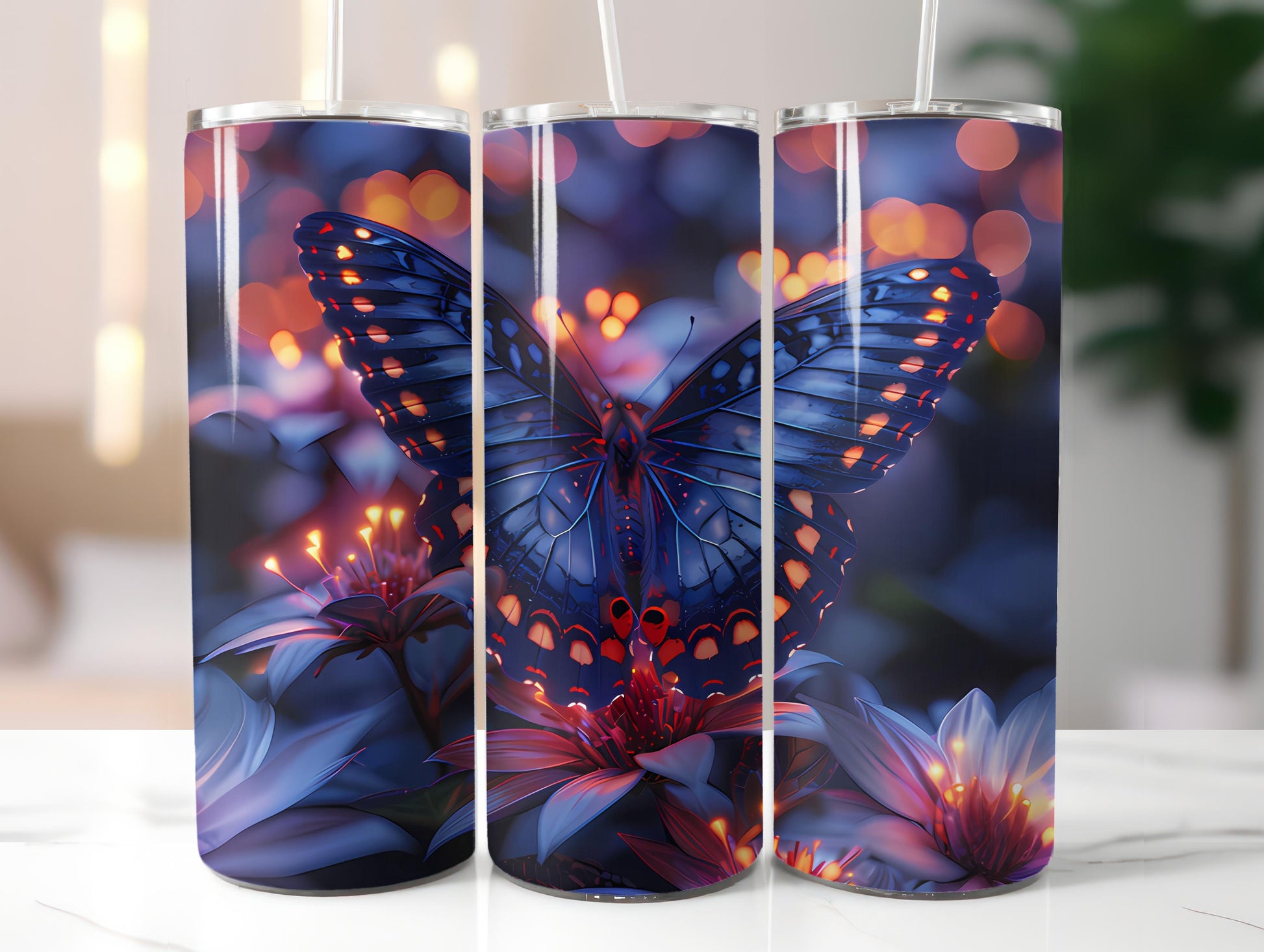 Butterfly Gardens 4 Tumbler Wrap - CraftNest - Digital Crafting and Art