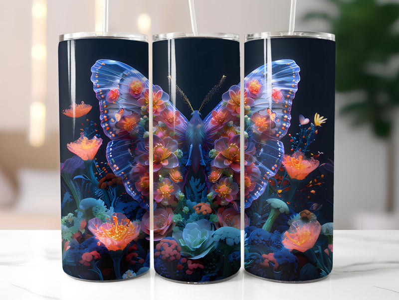 Butterfly Gardens 1 Tumbler Wrap - CraftNest - Digital Crafting and Art