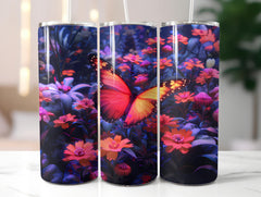 Butterfly Gardens 3 Tumbler Wrap - CraftNest - Digital Crafting and Art