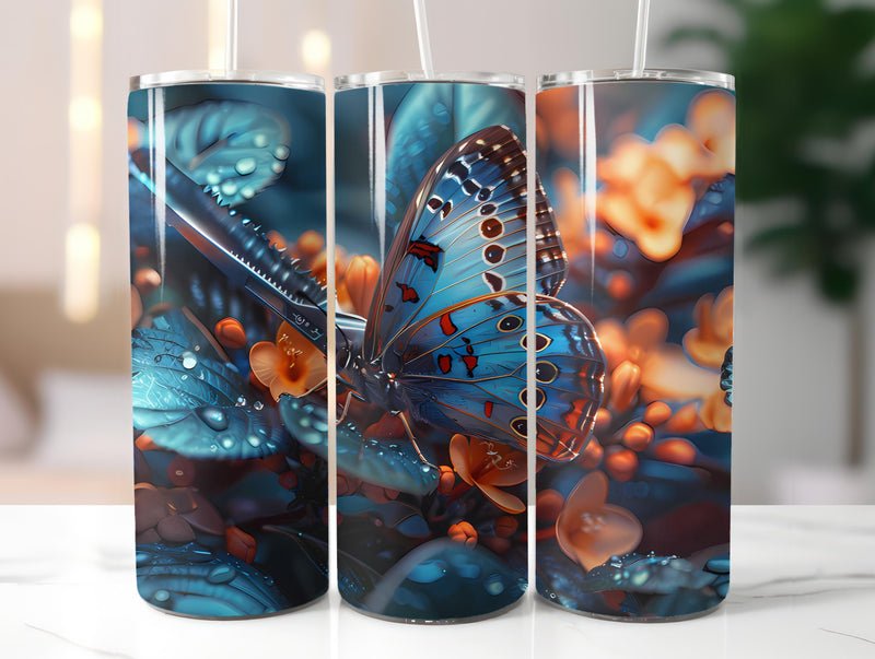 Butterfly Gardens 1 Tumbler Wrap - CraftNest - Digital Crafting and Art