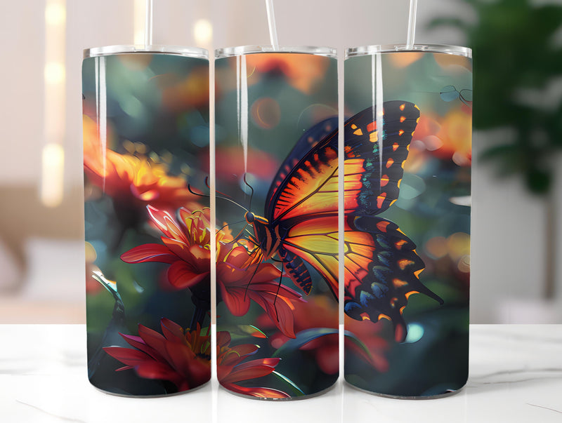 Butterfly Gardens 3 Tumbler Wrap - CraftNest - Digital Crafting and Art