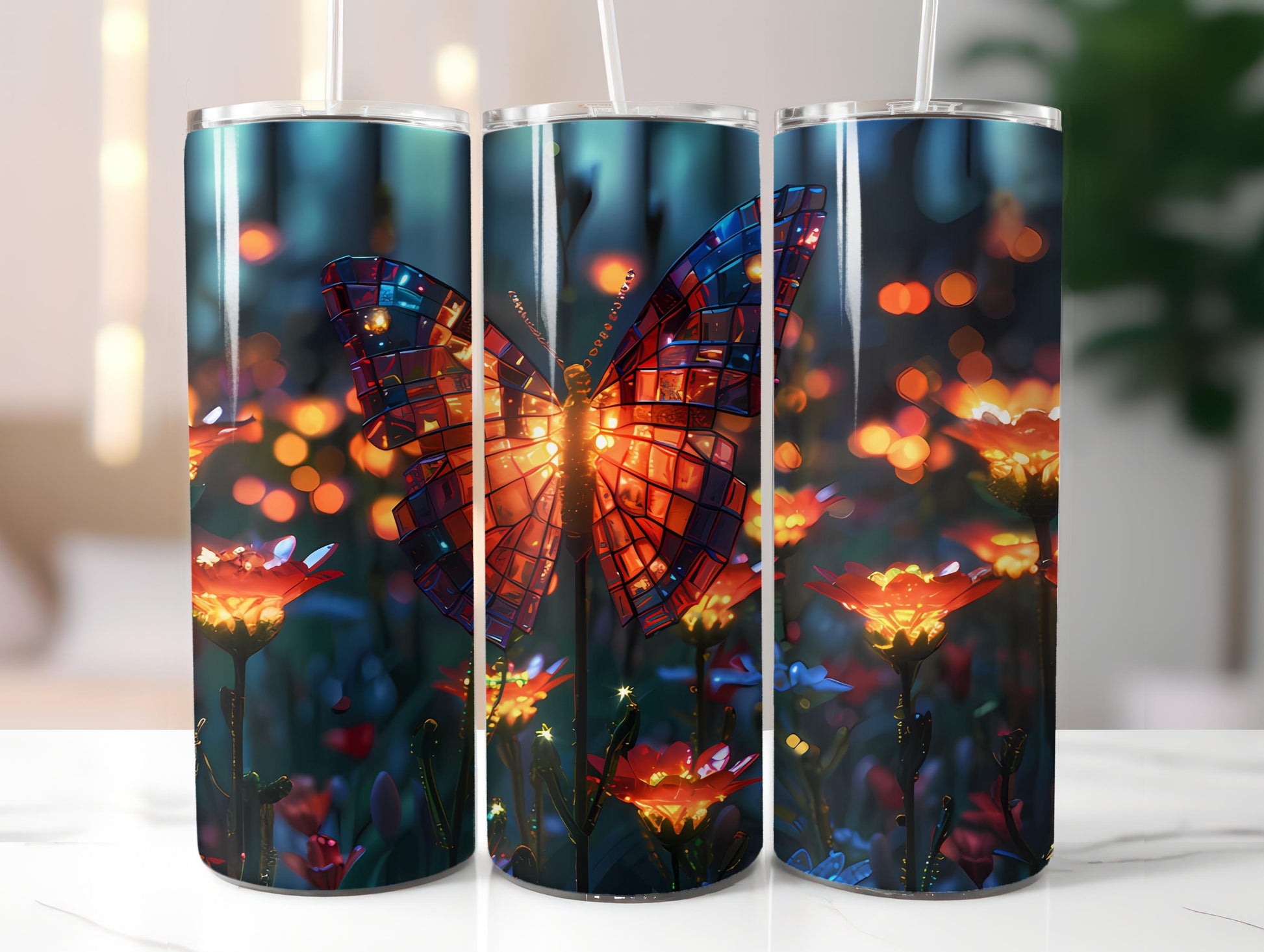 Butterfly Gardens 1 Tumbler Wrap - CraftNest - Digital Crafting and Art