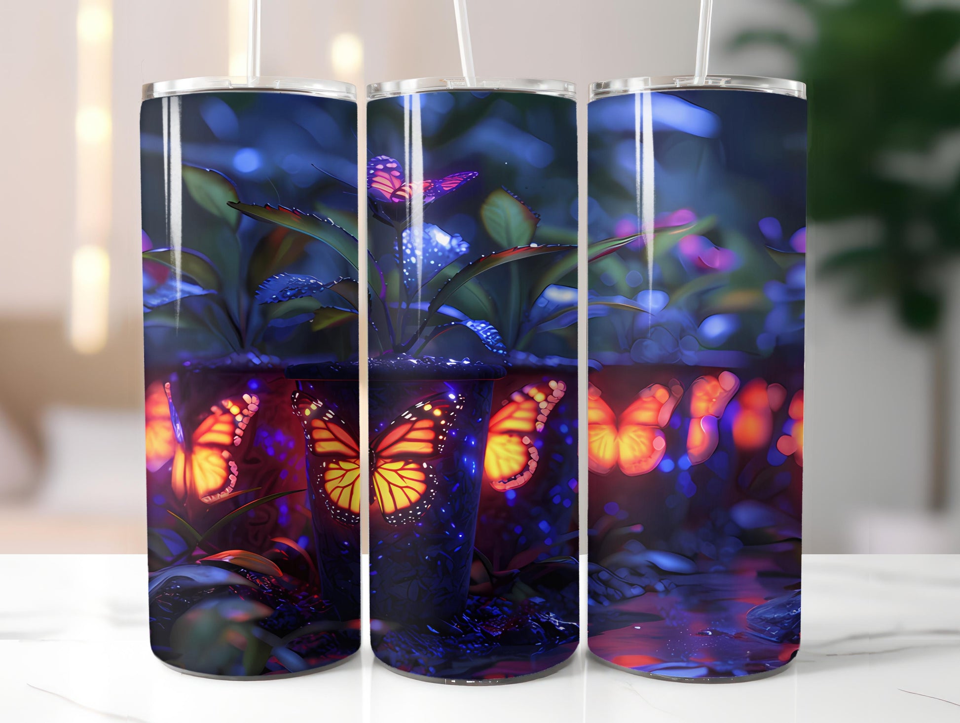 Butterfly Gardens 3 Tumbler Wrap - CraftNest - Digital Crafting and Art