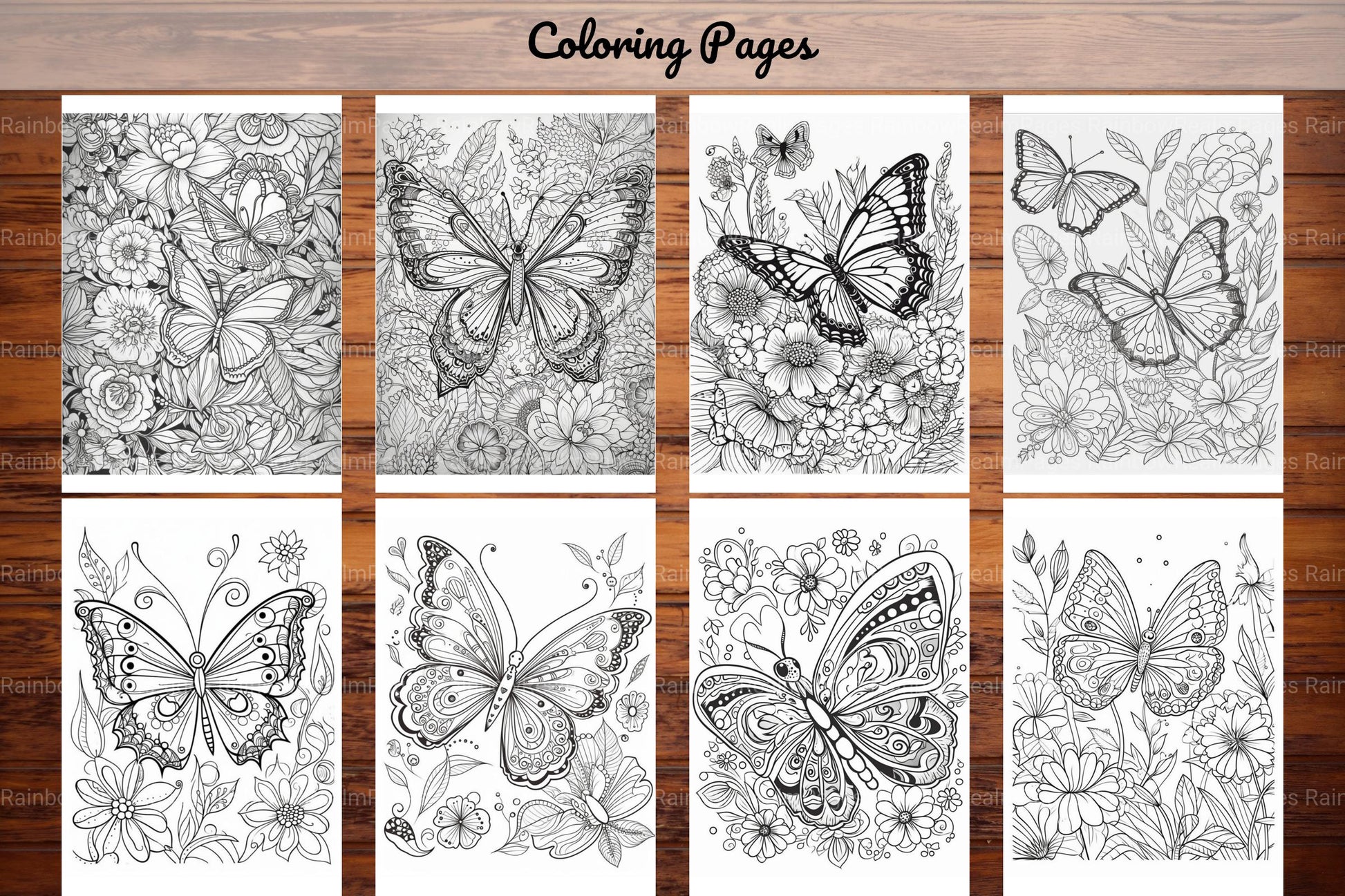 50 Butterfly Pages Coloring Book - CraftNest - Digital Crafting and Art