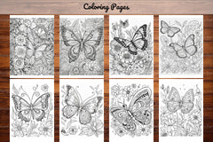 50 Butterfly Pages Coloring Book - CraftNest - Digital Crafting and Art