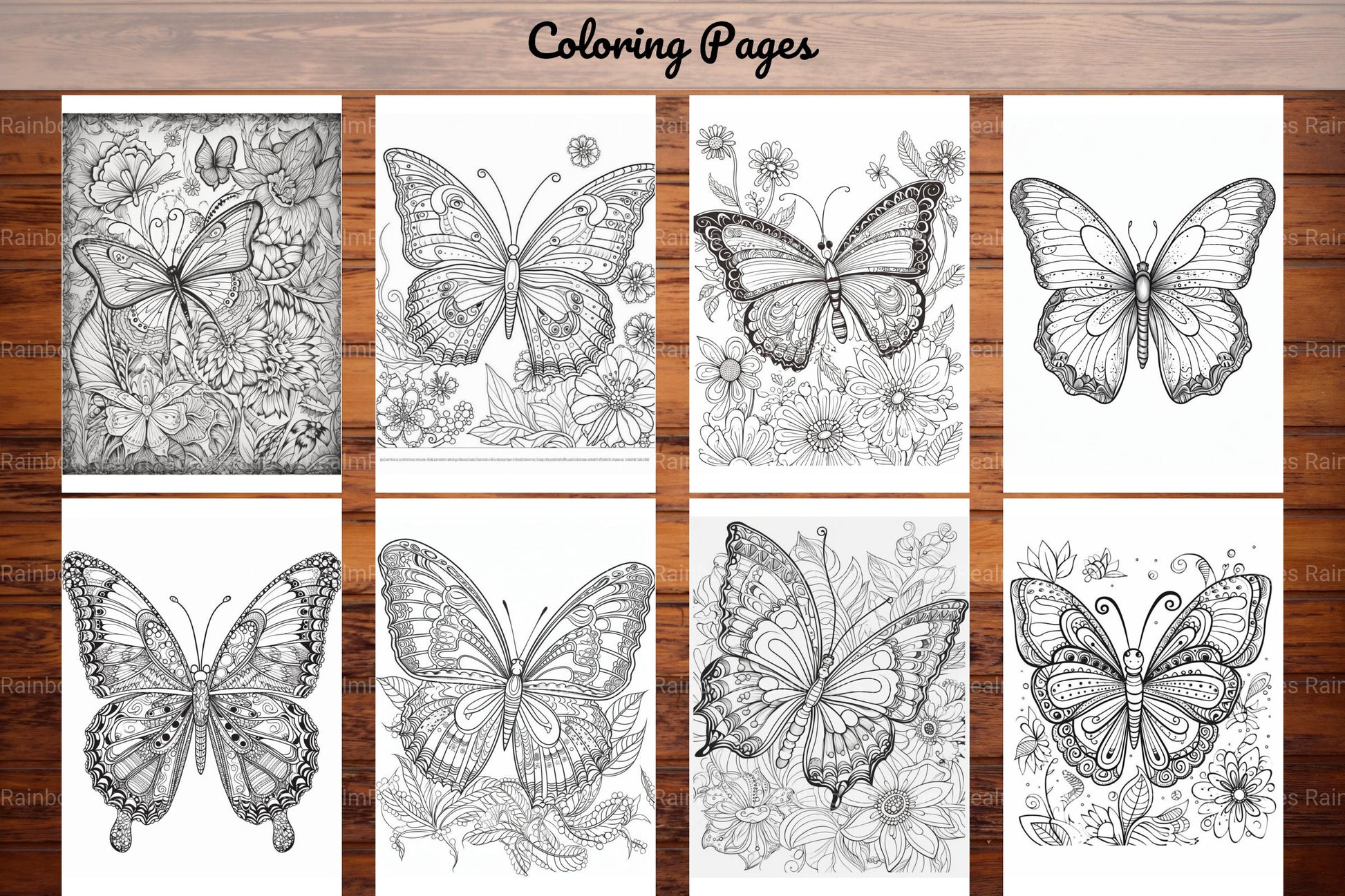 50 Butterfly Pages Coloring Book - CraftNest - Digital Crafting and Art