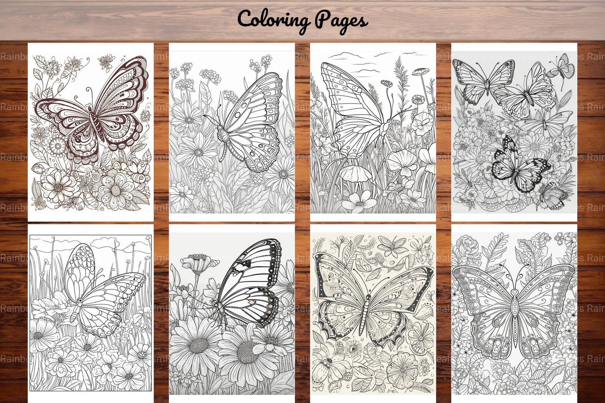 50 Butterfly Pages Coloring Book - CraftNest - Digital Crafting and Art
