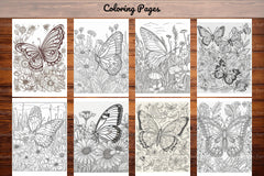 50 Butterfly Pages Coloring Book - CraftNest - Digital Crafting and Art