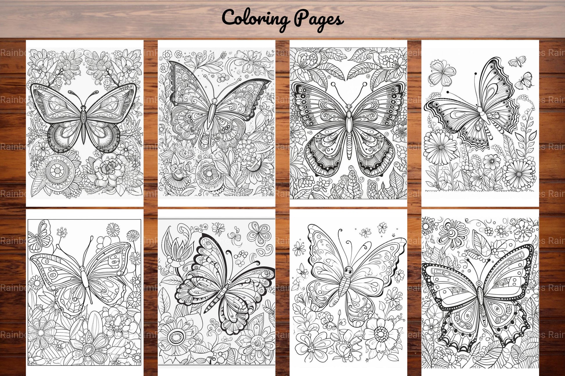 50 Butterfly Pages Coloring Book - CraftNest - Digital Crafting and Art