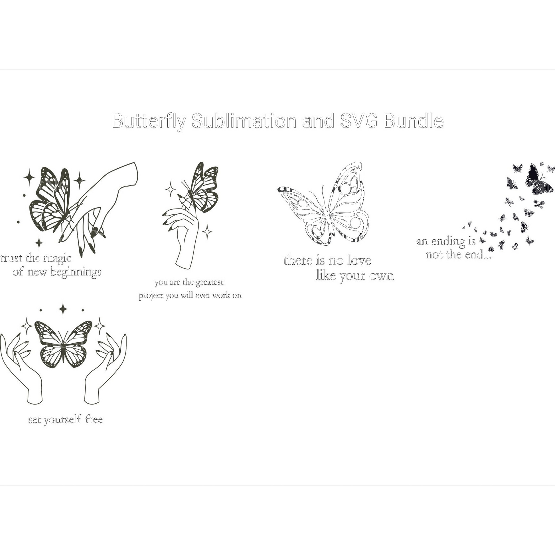 Butterfly SVG Bundle - CraftNest - Digital Crafting and Art