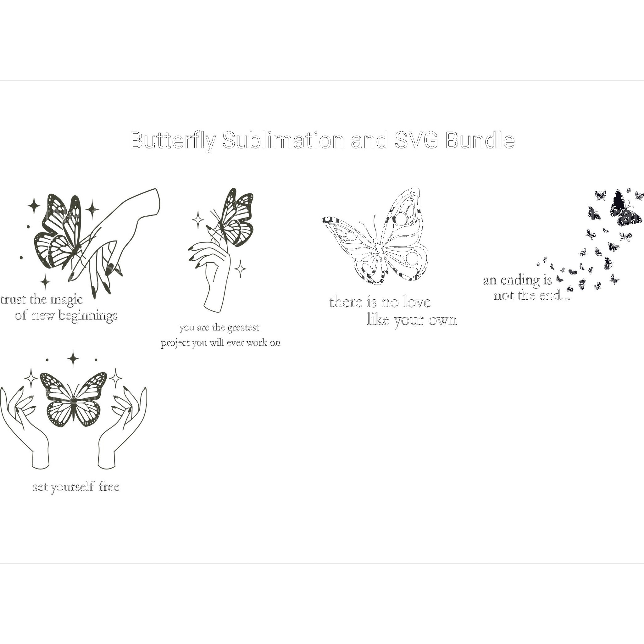 Butterfly SVG Bundle - CraftNest - Digital Crafting and Art