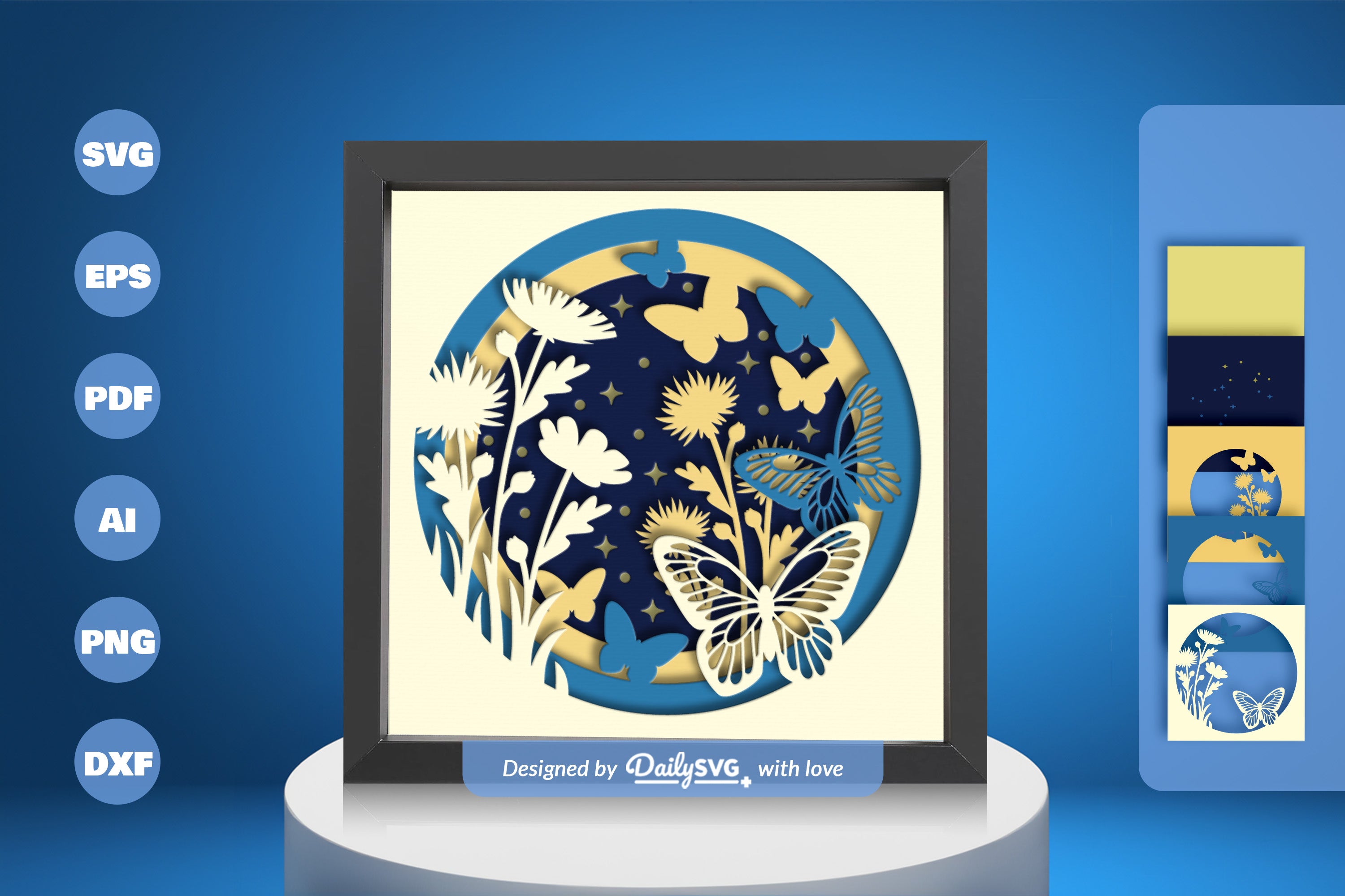 Butterfly Garden Papercut SVG Bundle