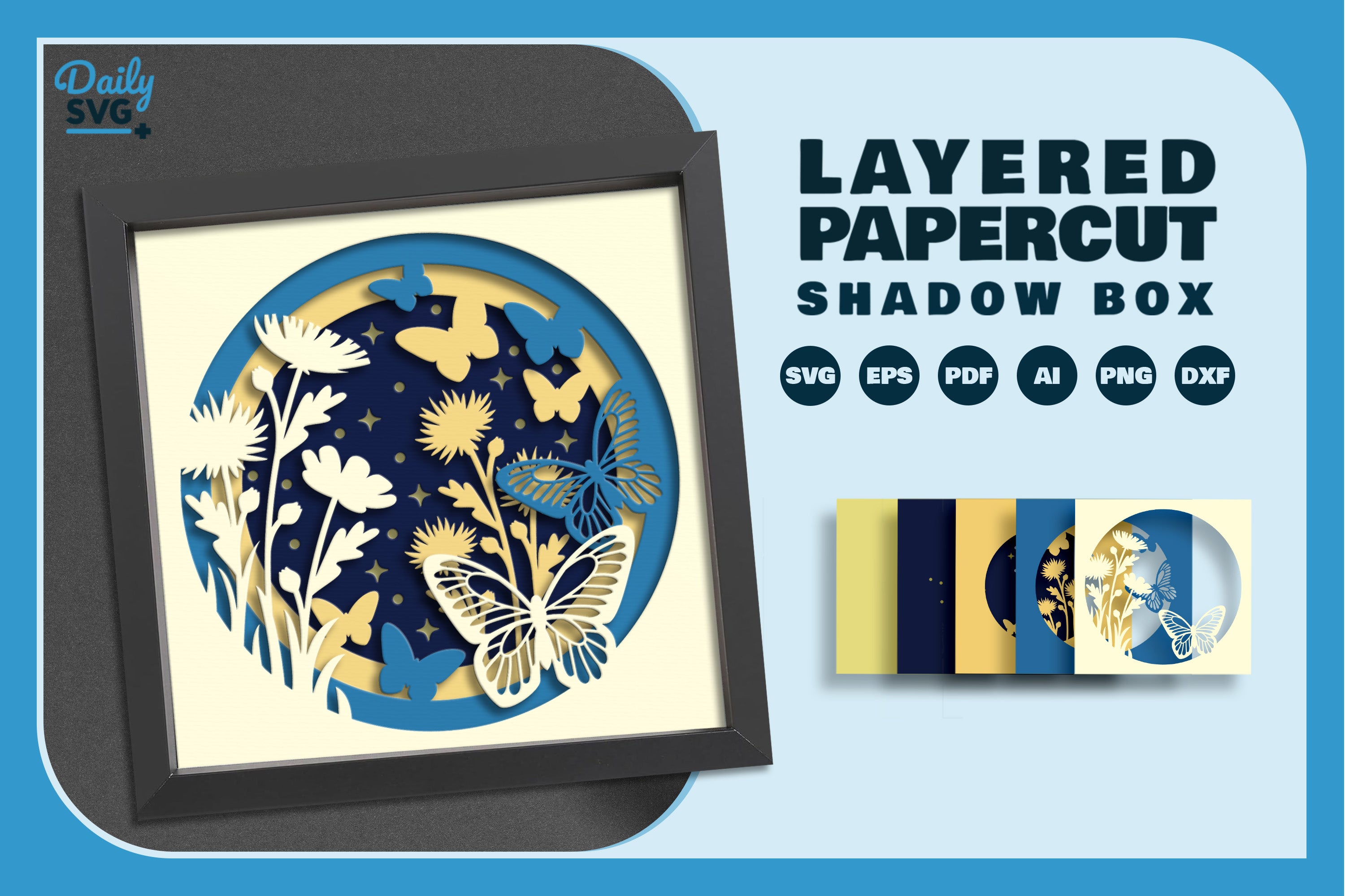 Butterfly Garden Papercut SVG Bundle