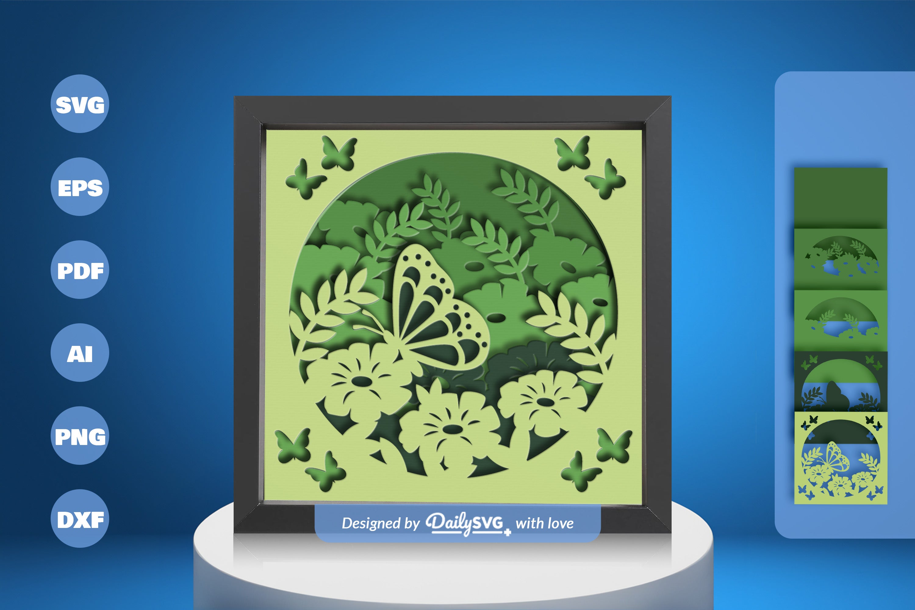 Butterfly Floral Papercut SVG Bundle 1