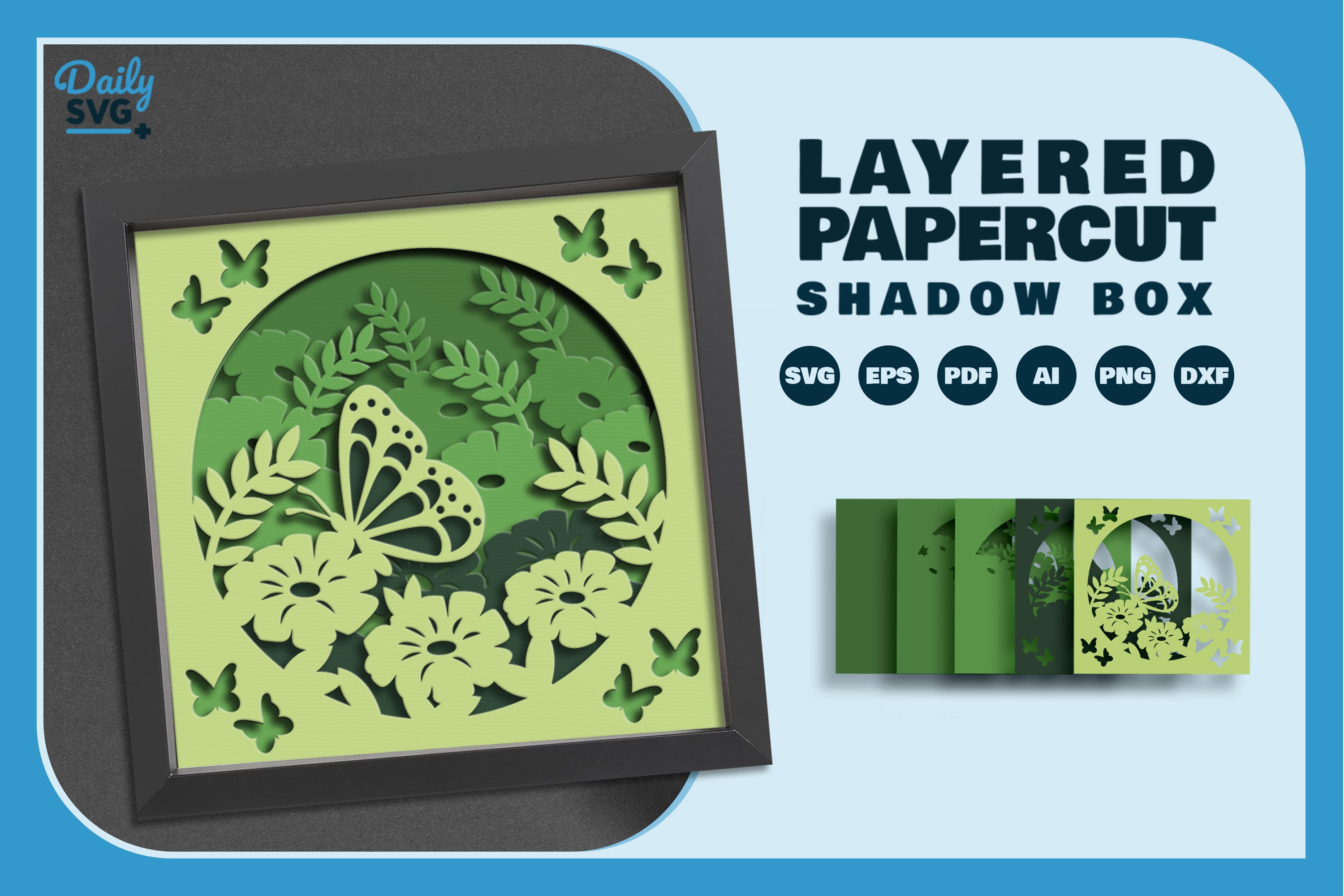 Butterfly Floral Papercut SVG Bundle 1