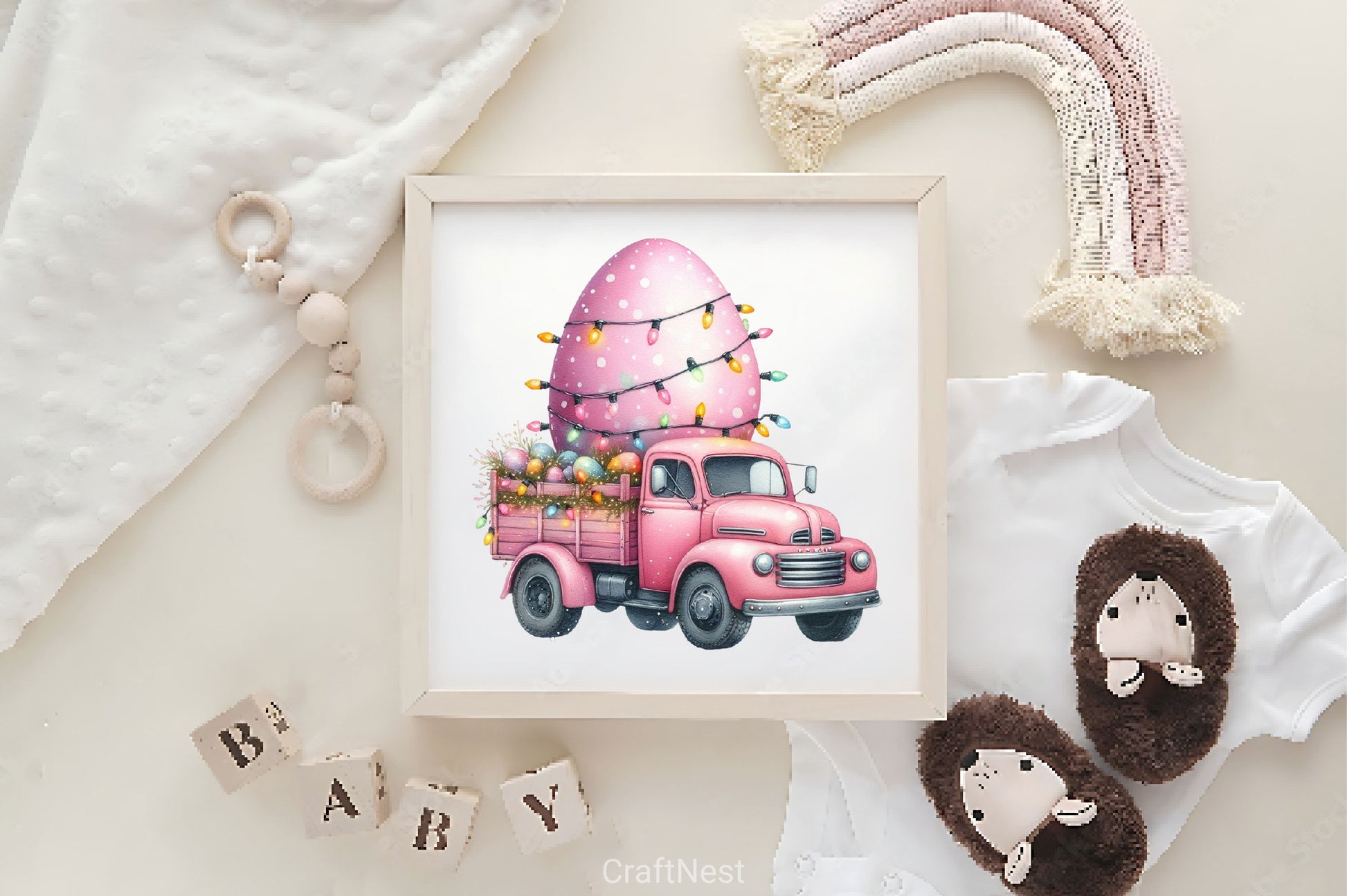 Easter Truck With Egg Clipart Bundle 1 - CraftNest - Digital Crafting and Art