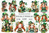 Cute Irish Girl St Patricks Day Clipart Bundle