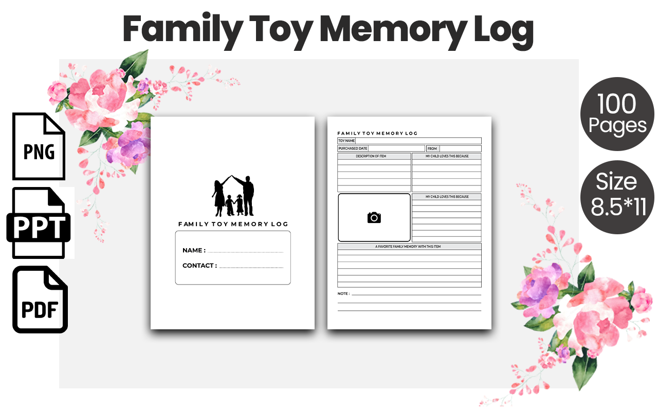Family Toy Memory Log Book