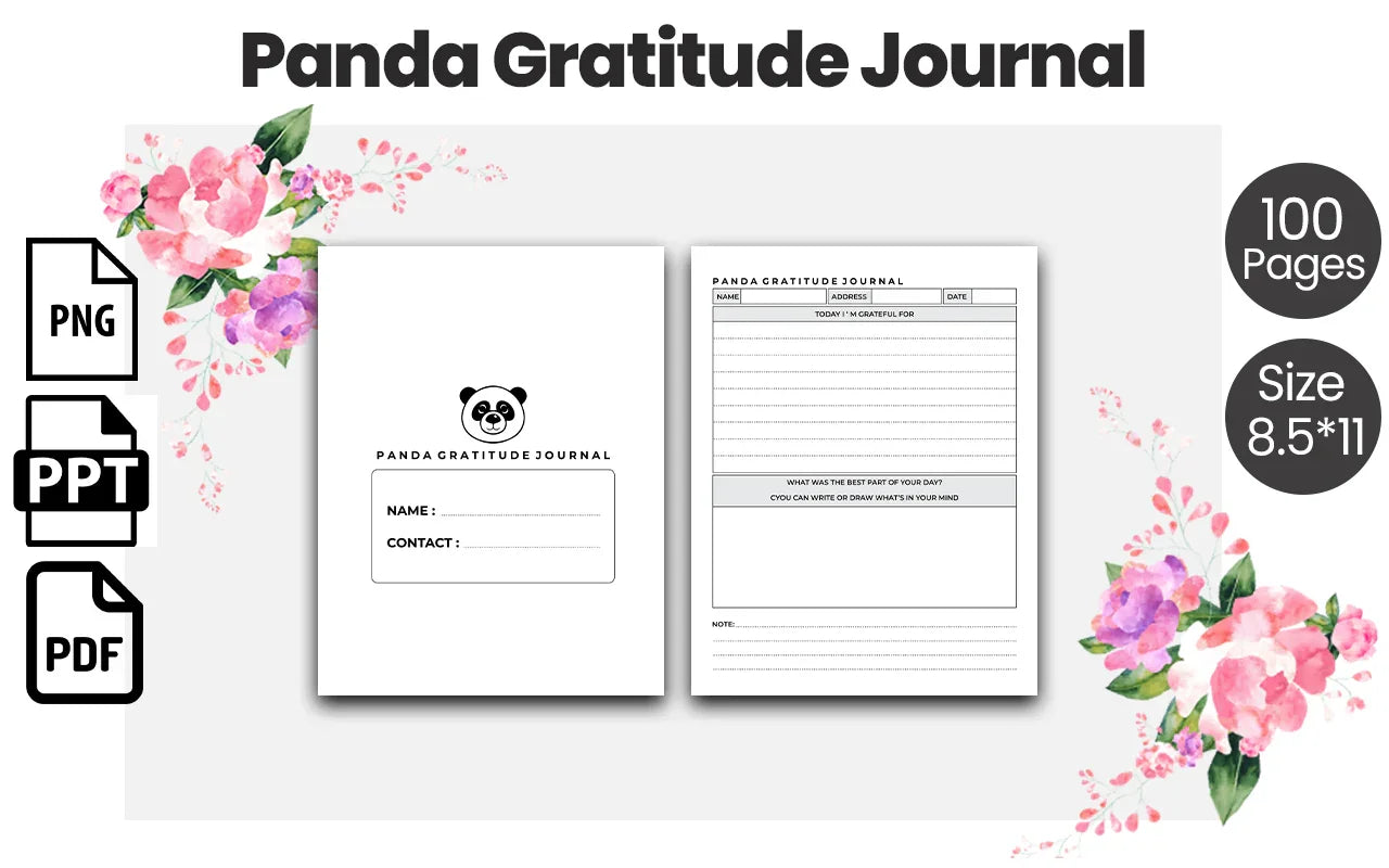 Panda Gratitude Journal