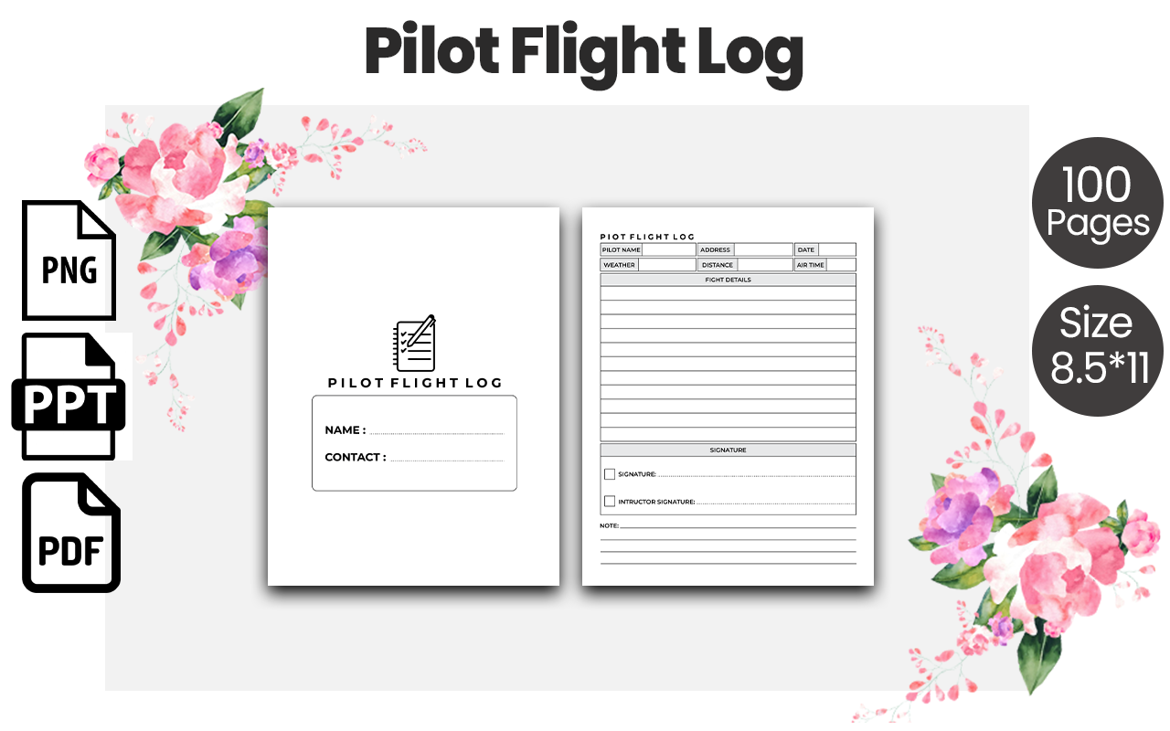 Pilot Flight Log Book