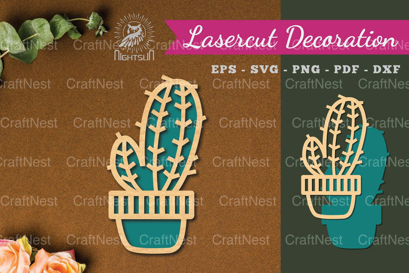Cactus Laser Cut Decoration Clipart Bundle - CraftNest - Digital Crafting and Art