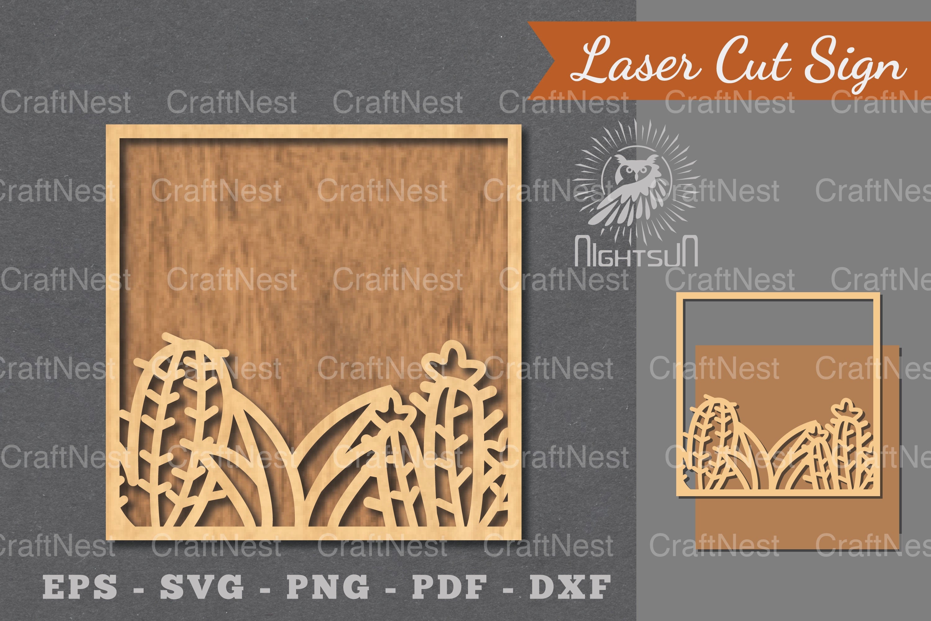 Cactus Laser Cut Sign Clipart Bundle - CraftNest - Digital Crafting and Art