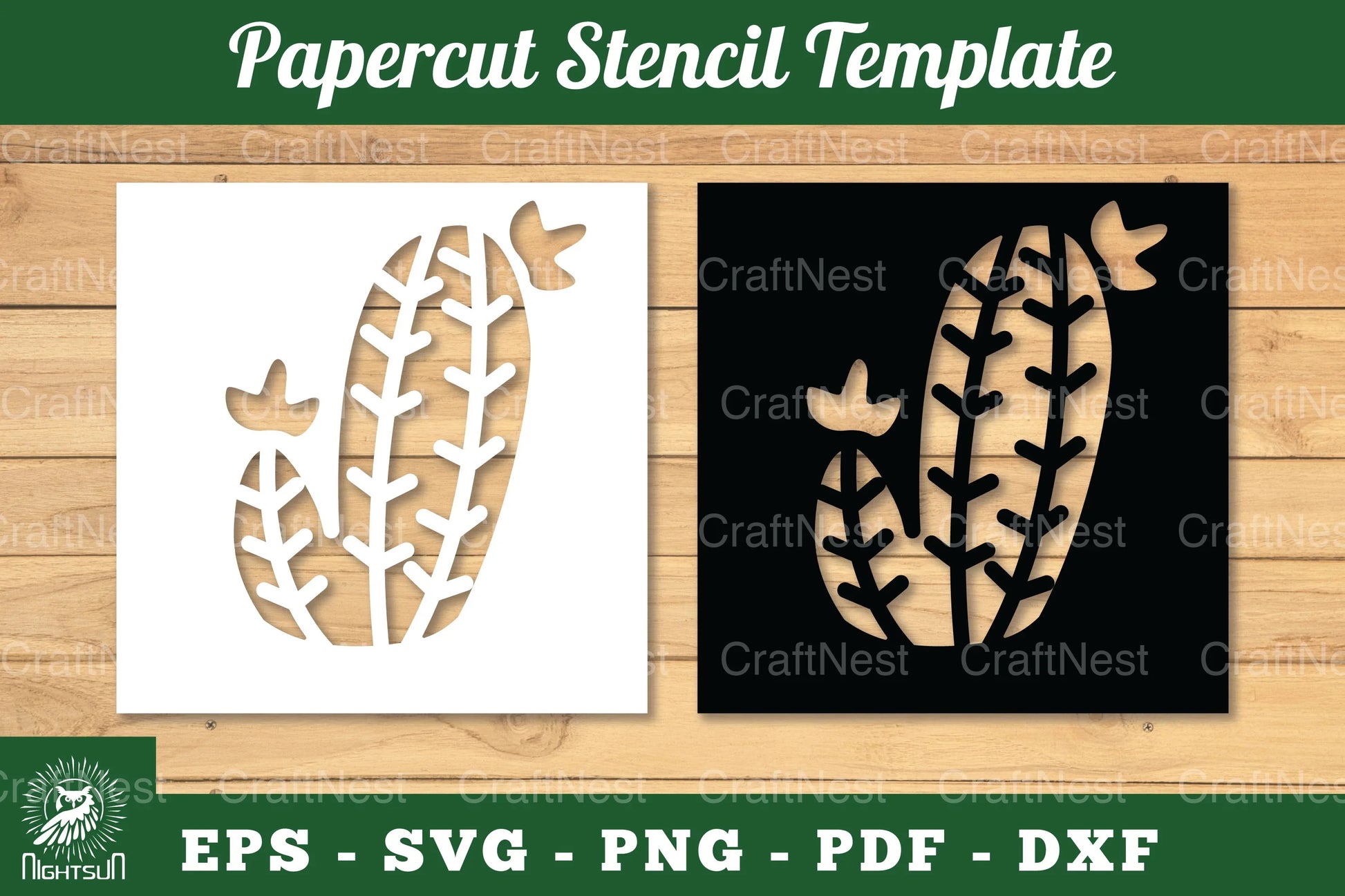Cactus Papercut Stencil Clipart Bundle - CraftNest - Digital Crafting and Art