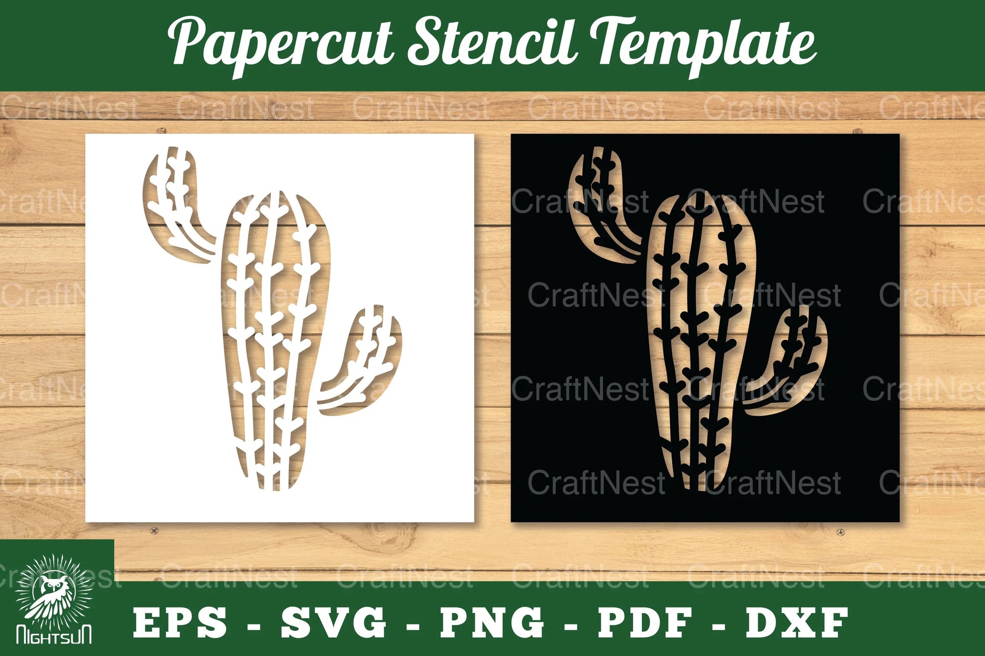 Cactus Papercut Stencil Clipart Bundle - CraftNest - Digital Crafting and Art