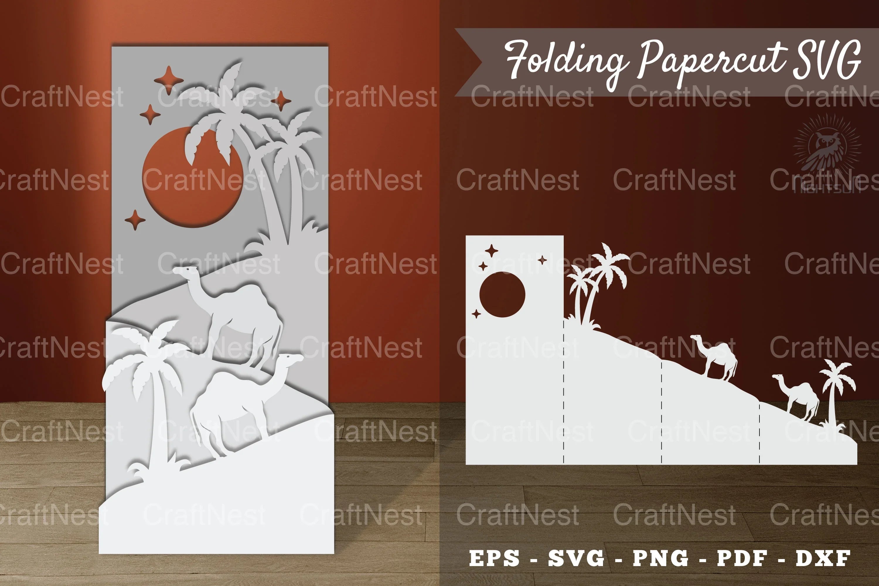 Camel Folding Papercut SVG Bundle - CraftNest - Digital Crafting and Art