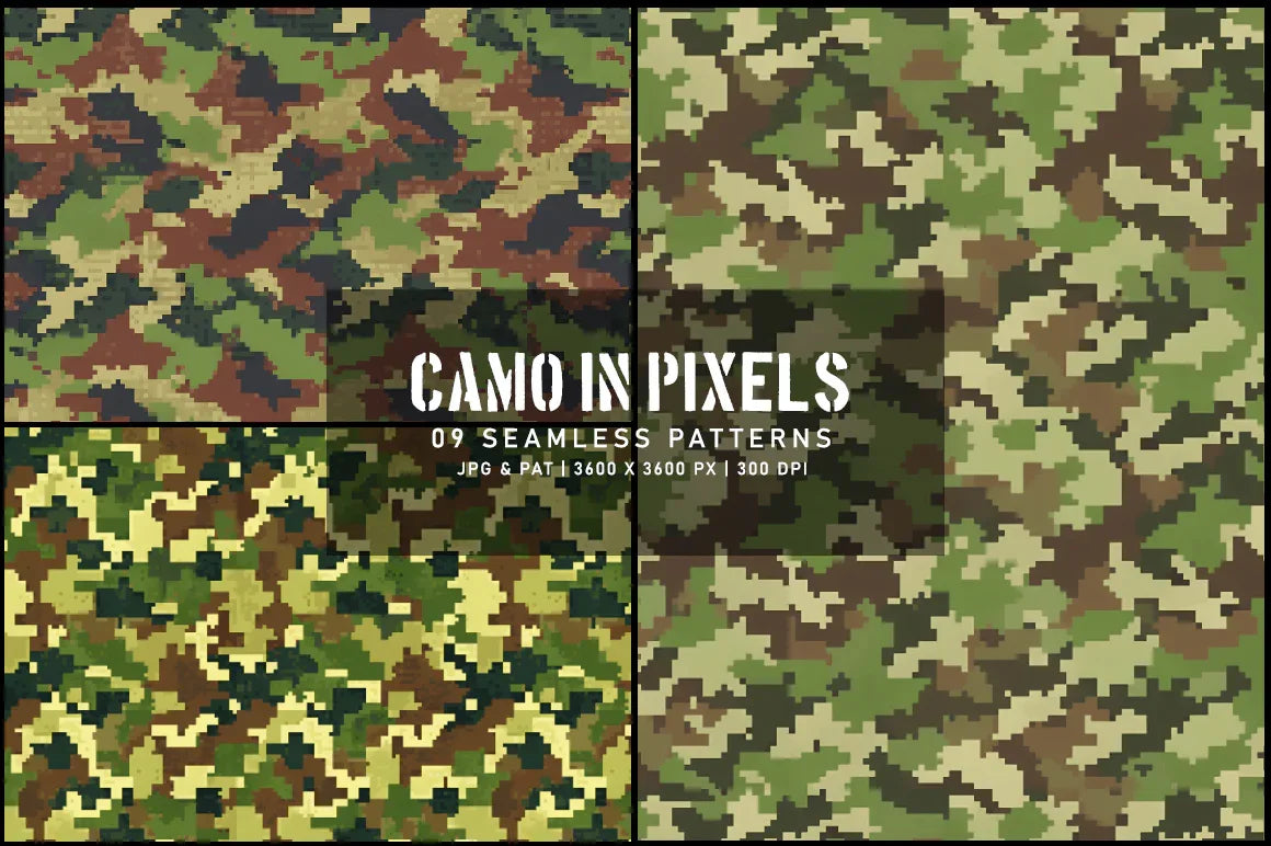 Camo in Pixels - CraftNest - Digital Crafting and Art