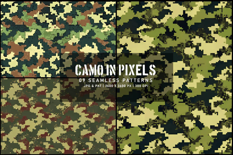 Camo in Pixels - CraftNest - Digital Crafting and Art