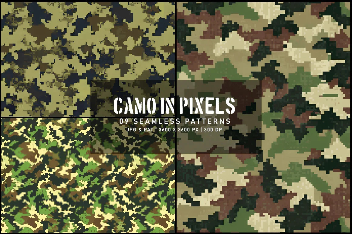 Camo in Pixels - CraftNest - Digital Crafting and Art