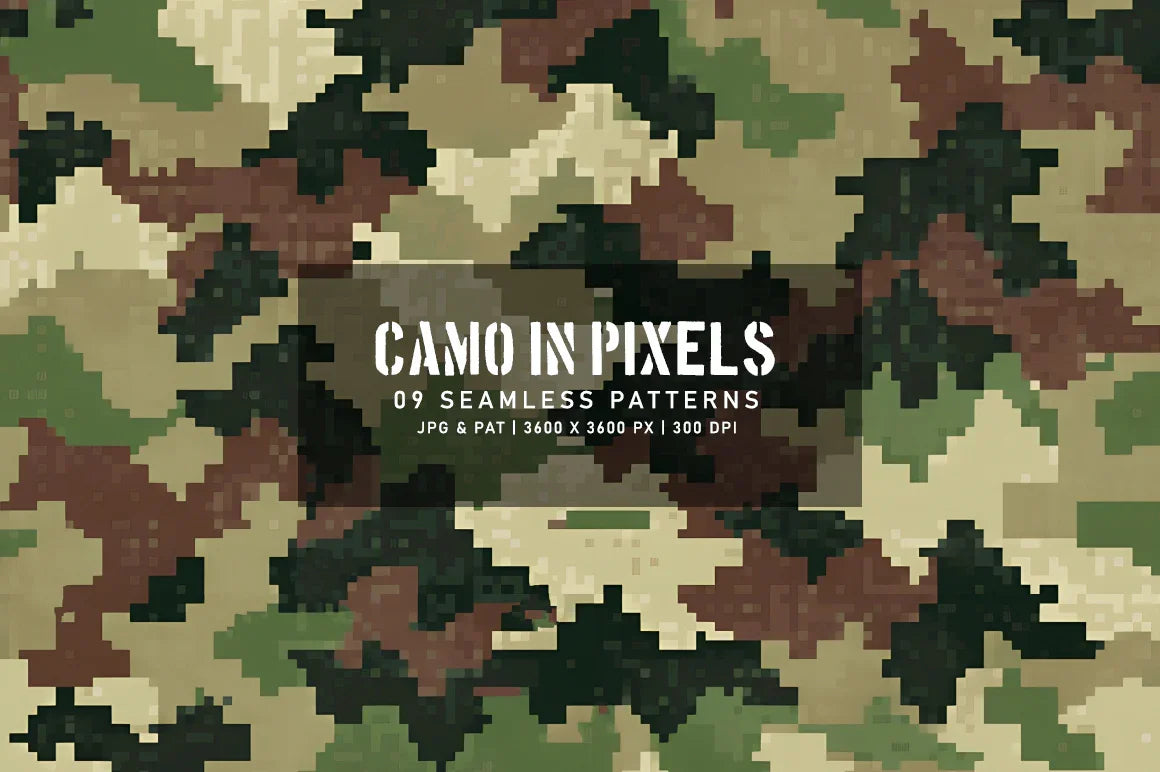 Camo in Pixels - CraftNest - Digital Crafting and Art