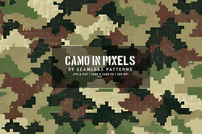 Camo in Pixels - CraftNest - Digital Crafting and Art