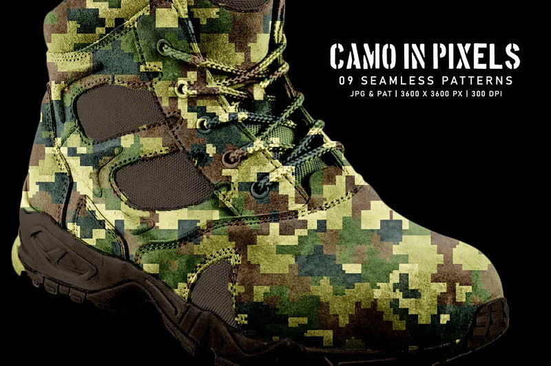 Camo in Pixels - CraftNest - Digital Crafting and Art
