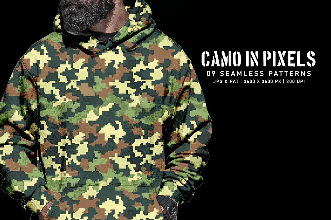 Camo in Pixels - CraftNest - Digital Crafting and Art