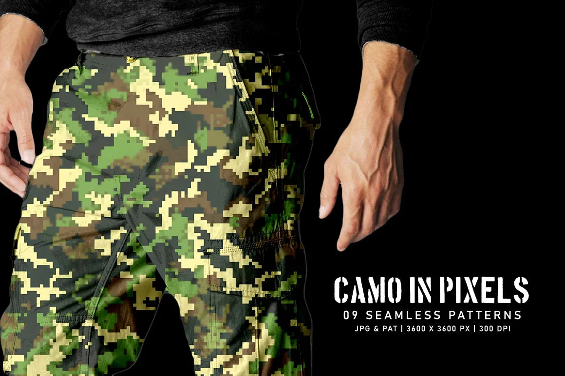 Camo in Pixels - CraftNest - Digital Crafting and Art