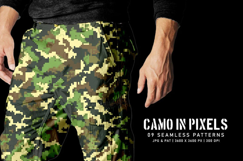 Camo in Pixels - CraftNest - Digital Crafting and Art