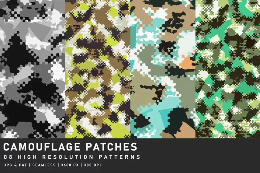 Camouflage Patches - CraftNest - Digital Crafting and Art
