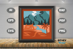 Camping 3D Shadowbox Layered SVG Bundle 1 - CraftNest - Digital Crafting and Art