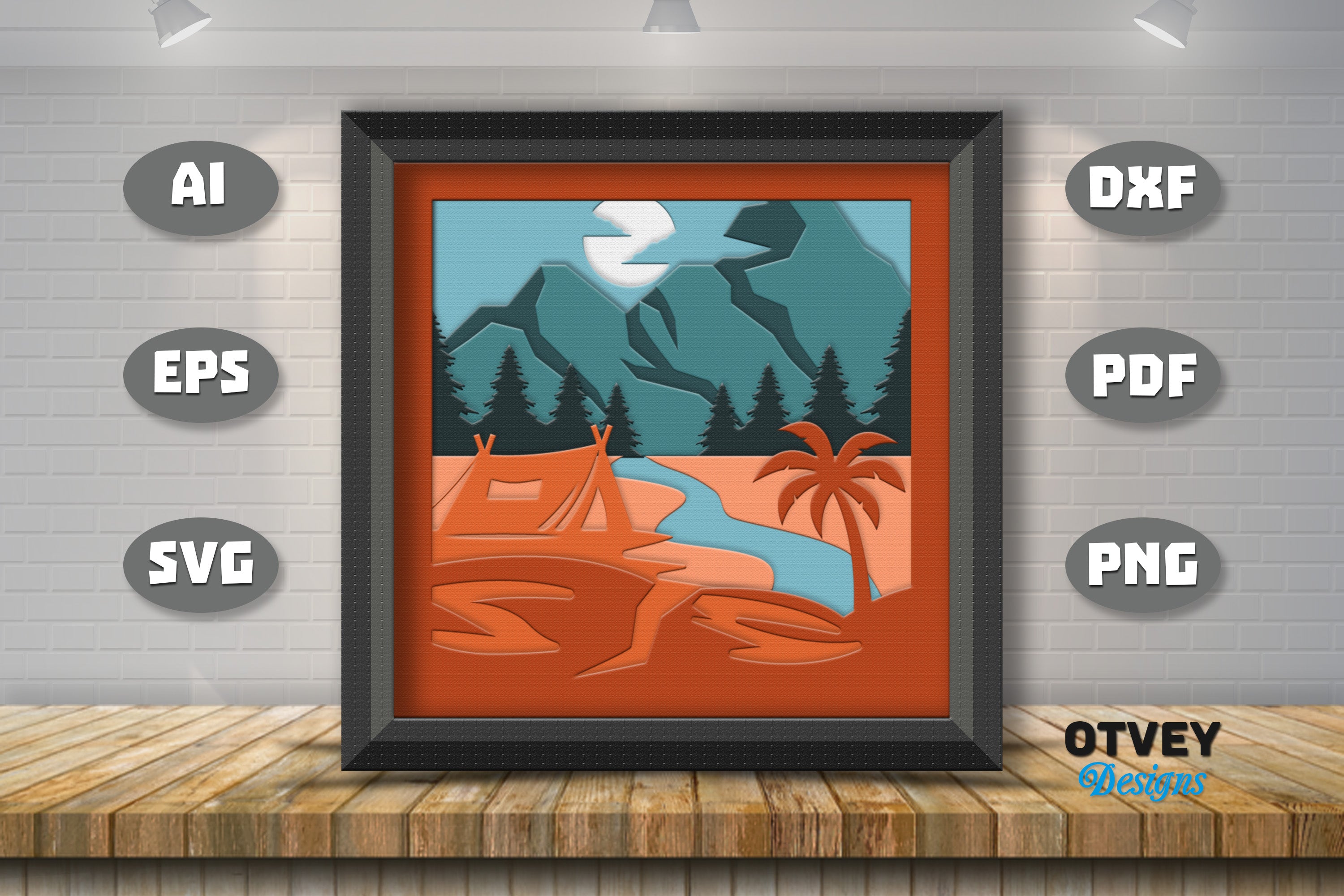 Camping 3D Shadowbox Layered SVG Bundle 1 - CraftNest - Digital Crafting and Art