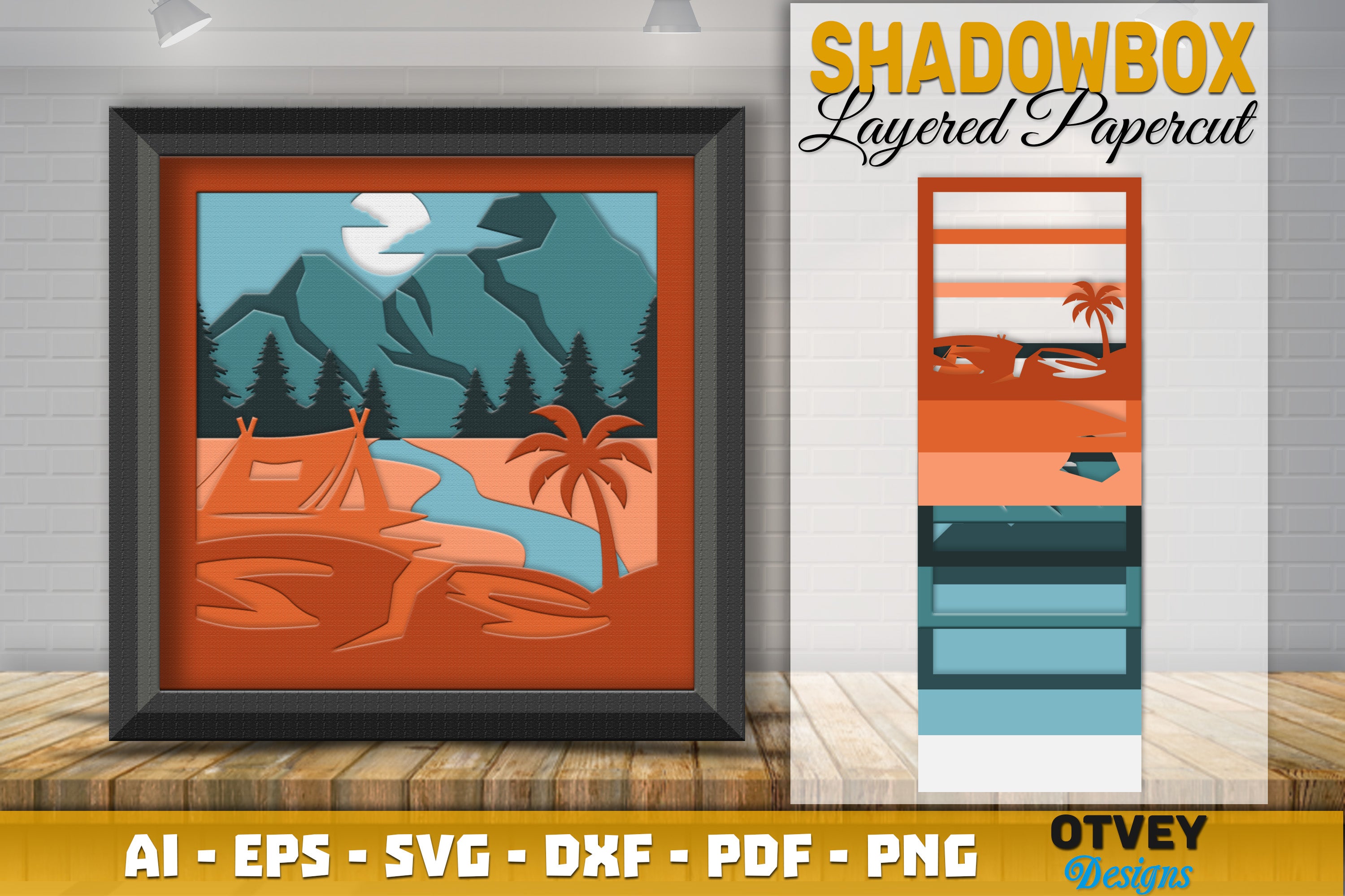 Camping 3D Shadowbox Layered SVG Bundle 1 - CraftNest - Digital Crafting and Art