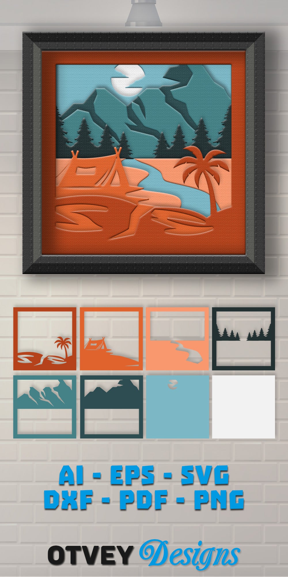 Camping 3D Shadowbox Layered SVG Bundle 1 - CraftNest - Digital Crafting and Art