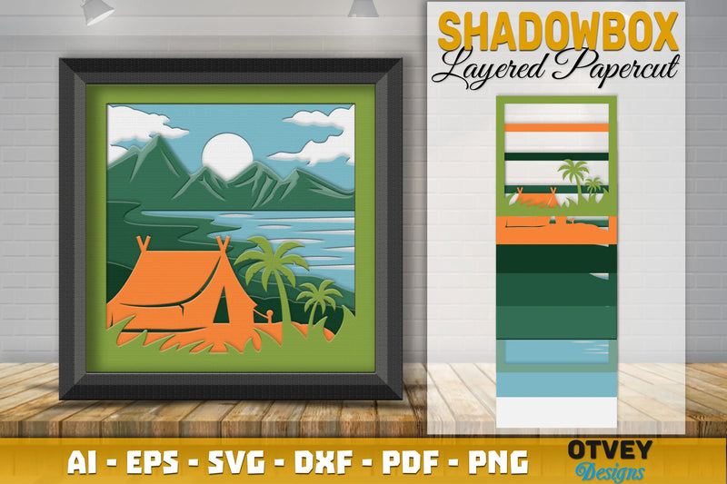 Camping 3D Shadowbox Layered SVG Bundle 2 - CraftNest - Digital Crafting and Art