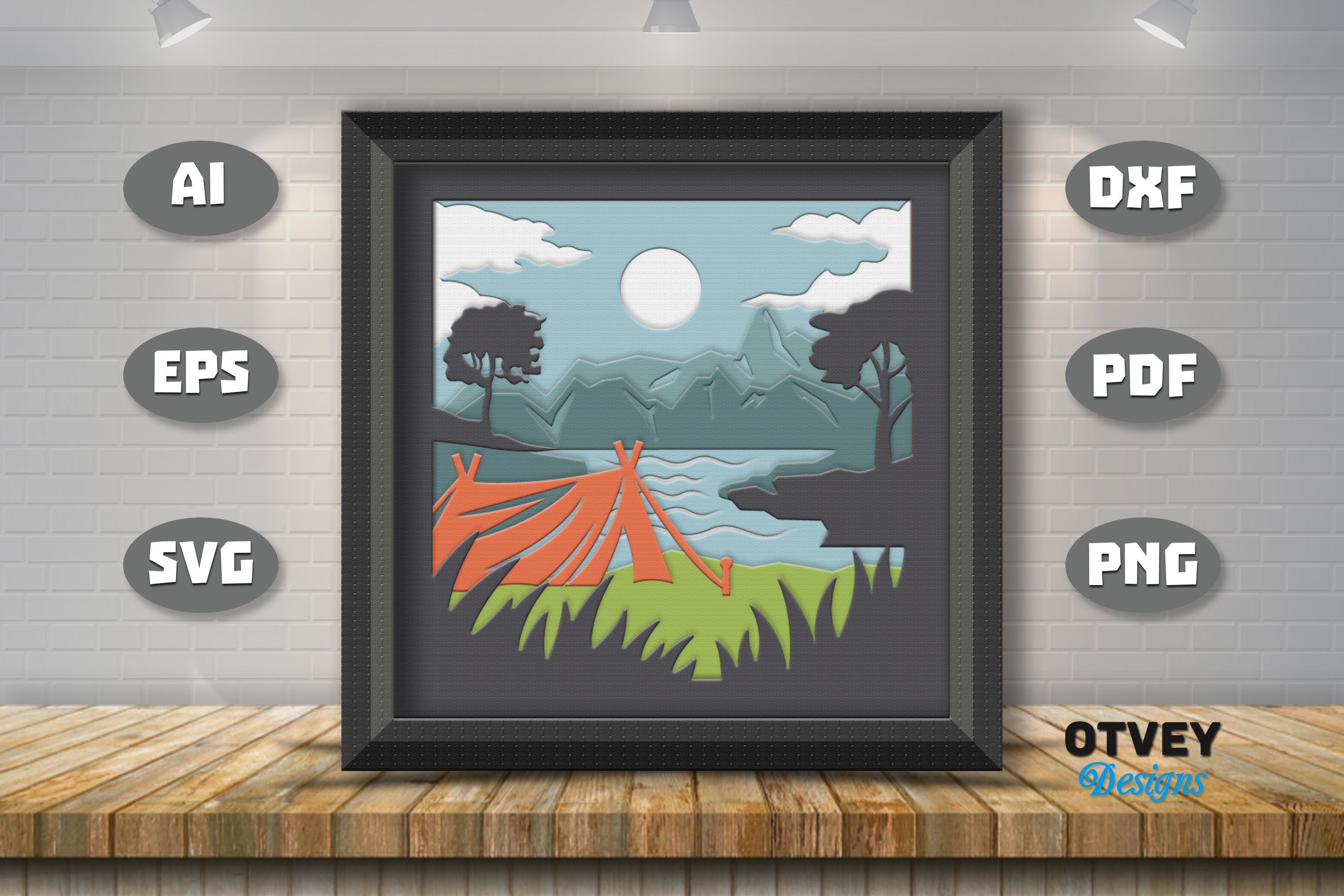 Camping 3D Shadowbox Layered SVG Bundle 3 - CraftNest - Digital Crafting and Art