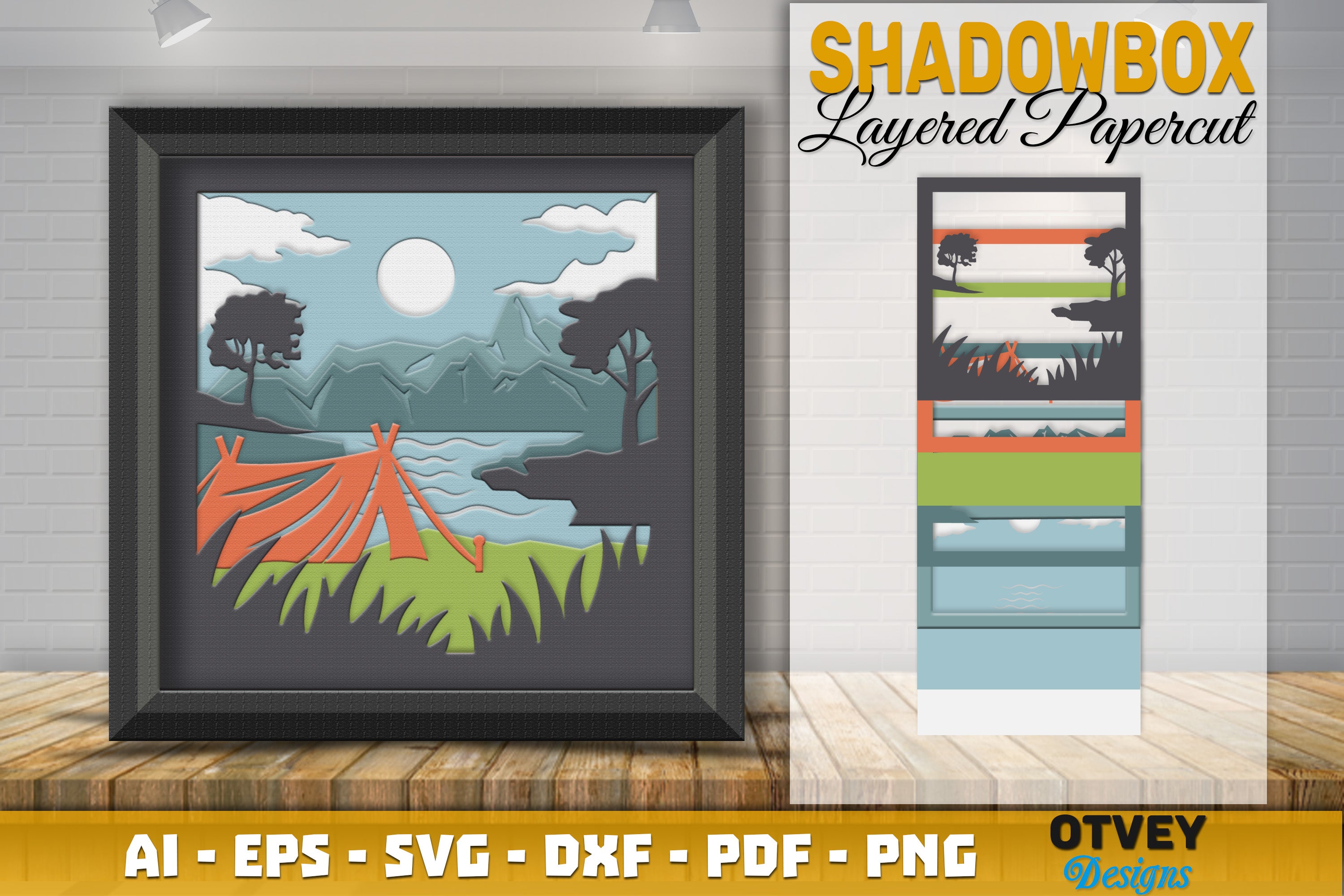 Camping 3D Shadowbox Layered SVG Bundle 3 - CraftNest - Digital Crafting and Art