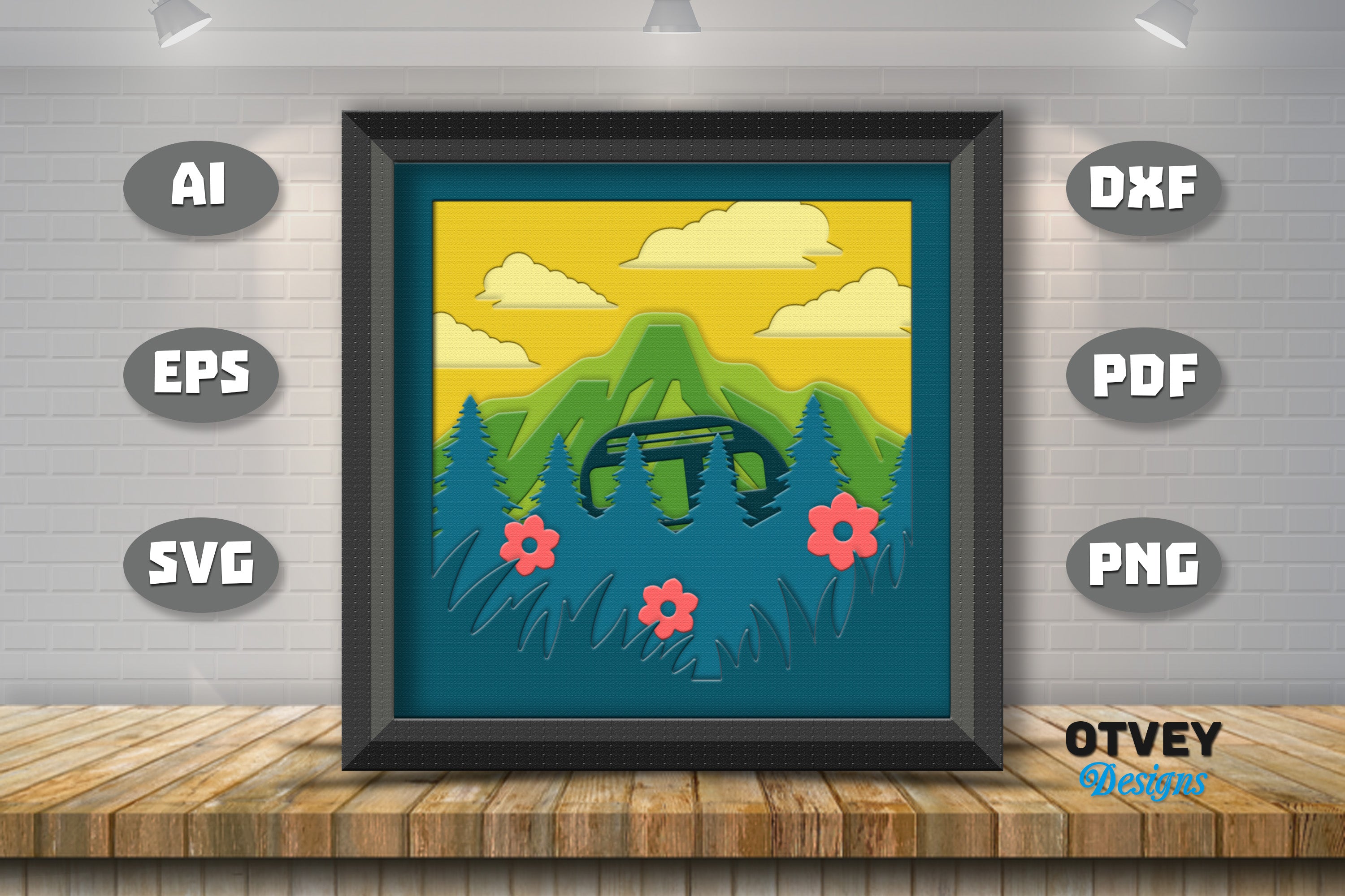 Camping 3D Shadowbox Layered SVG Bundle 4 - CraftNest - Digital Crafting and Art