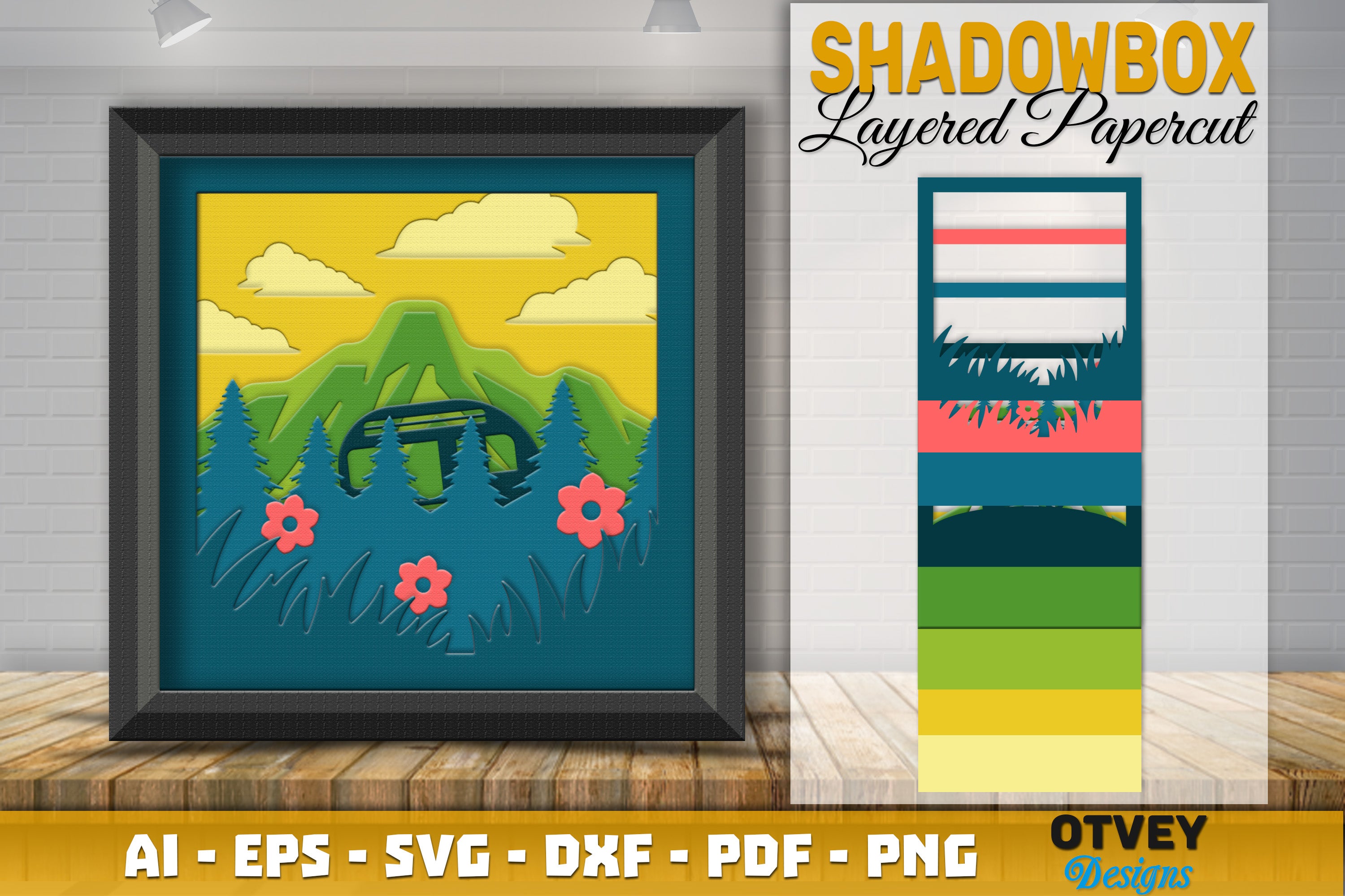 Camping 3D Shadowbox Layered SVG Bundle 4 - CraftNest - Digital Crafting and Art