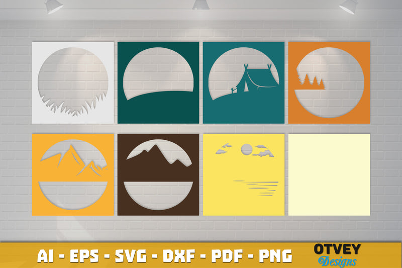 Camping 3D Shadowbox Layered SVG Bundle 5 - CraftNest - Digital Crafting and Art